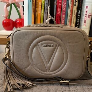 Valentino Beige Snapshot Crossbody Bag